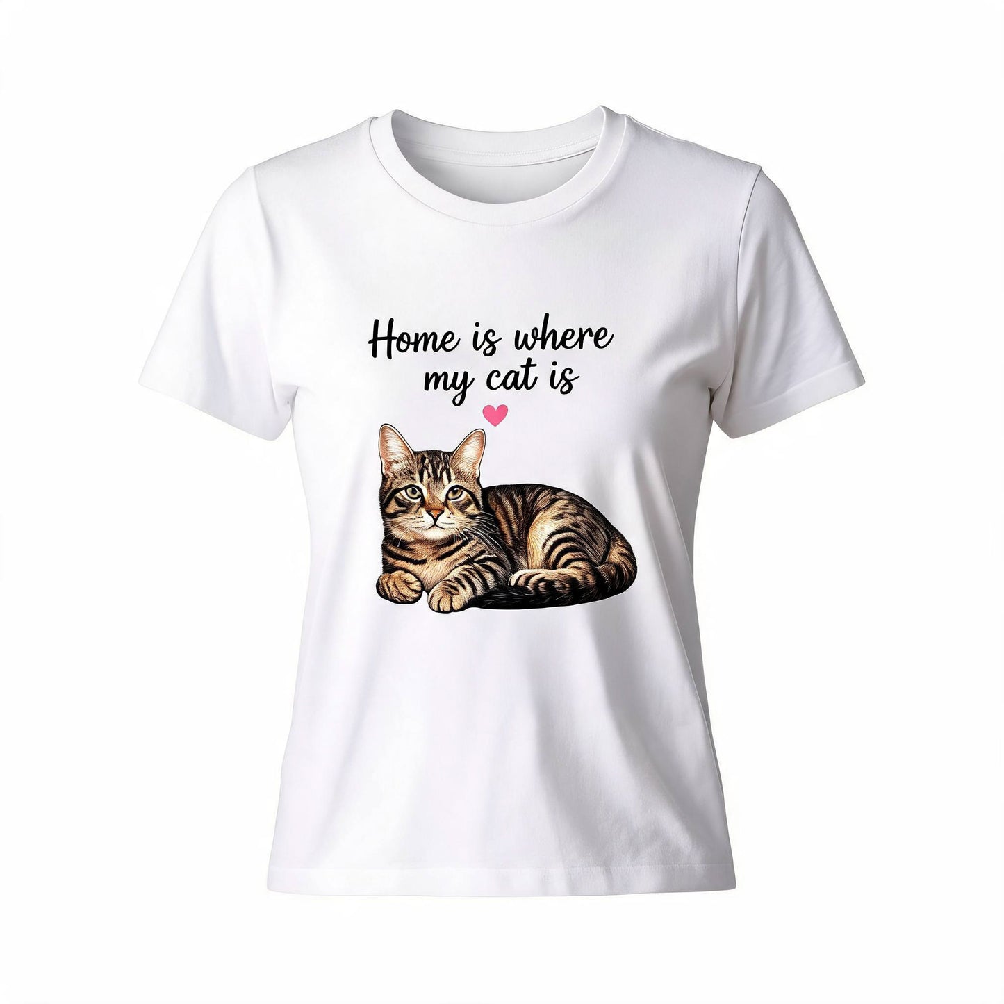 Home Is Where My Cat Is - White Background