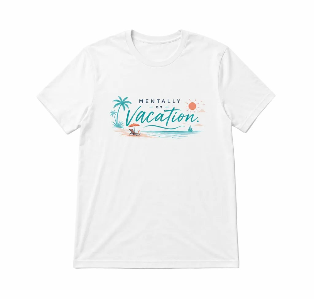 mentally on vacation - man