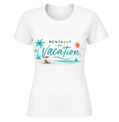 mentally on vacation mockup - woman