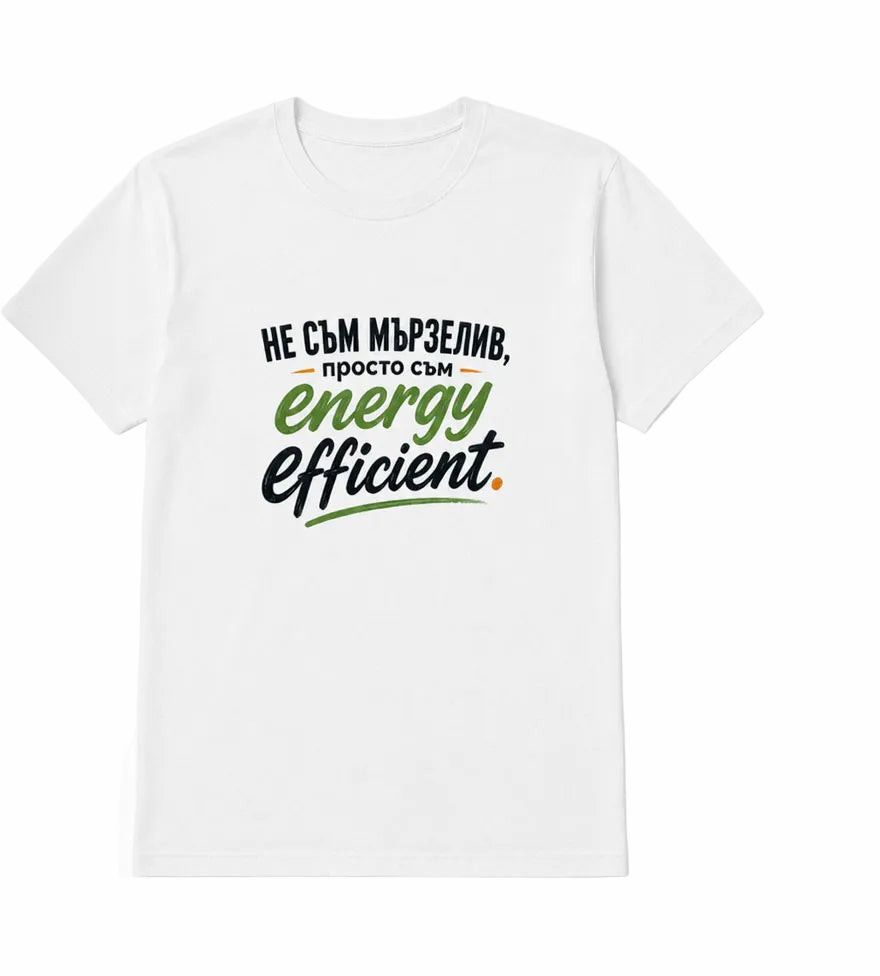 Не съм мързелив, просто съм energy efficient. - унисекс