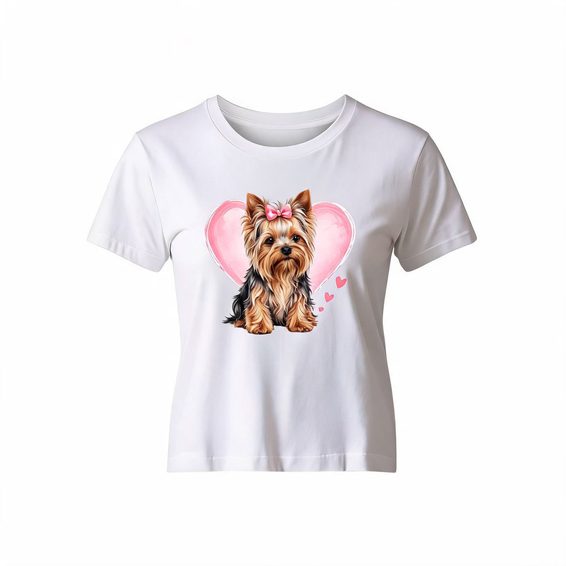 Pink Yorkie - White Background