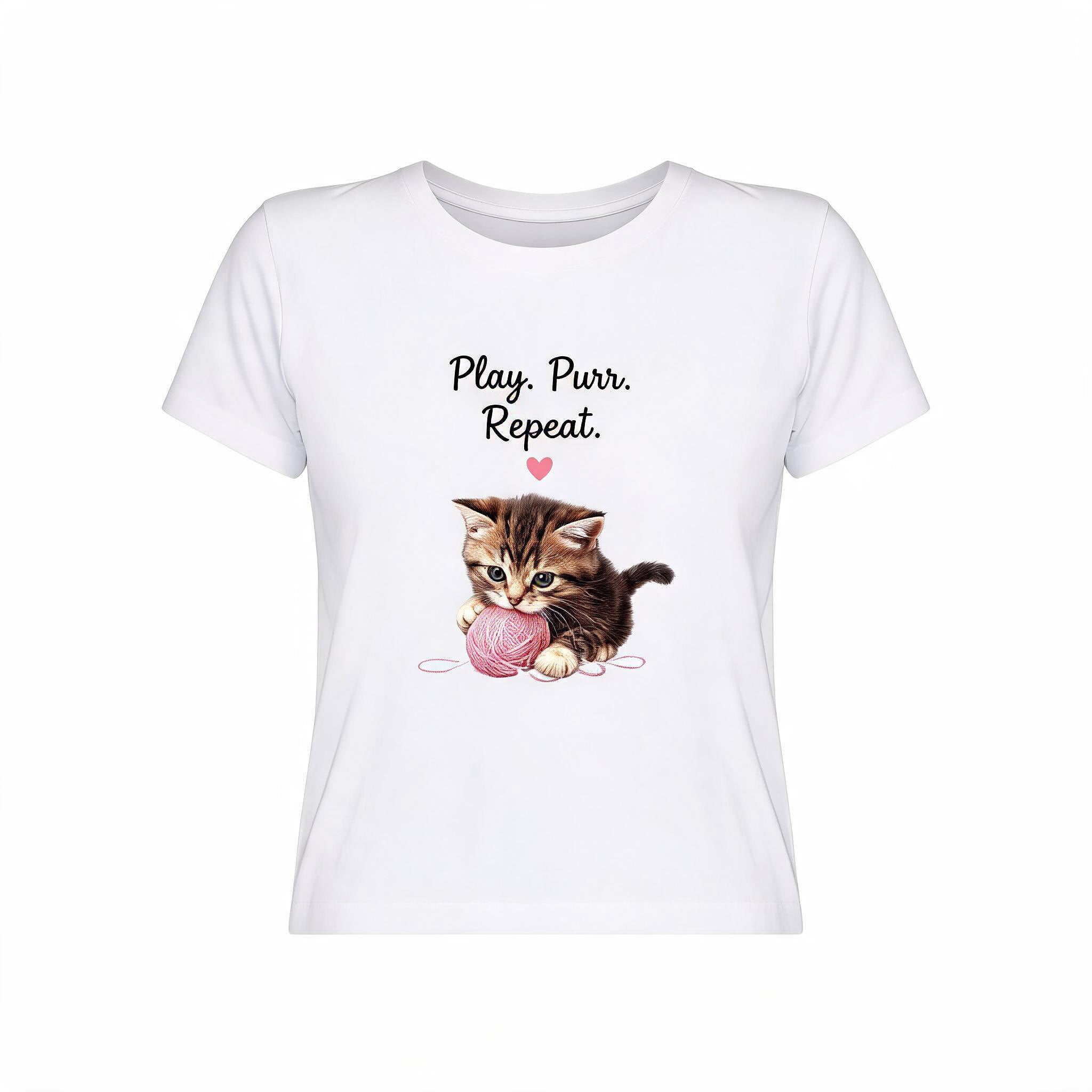 Play Purr Repeat - White Background