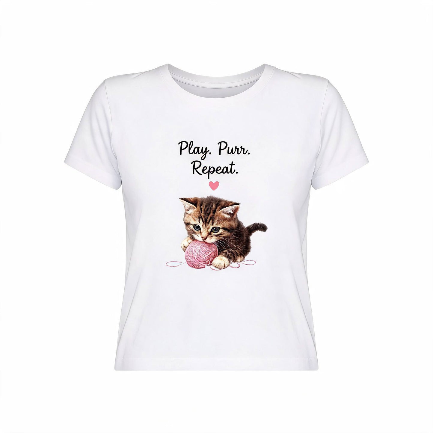 Play Purr Repeat - White Background