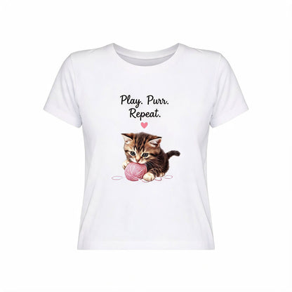 Play Purr Repeat - White Background