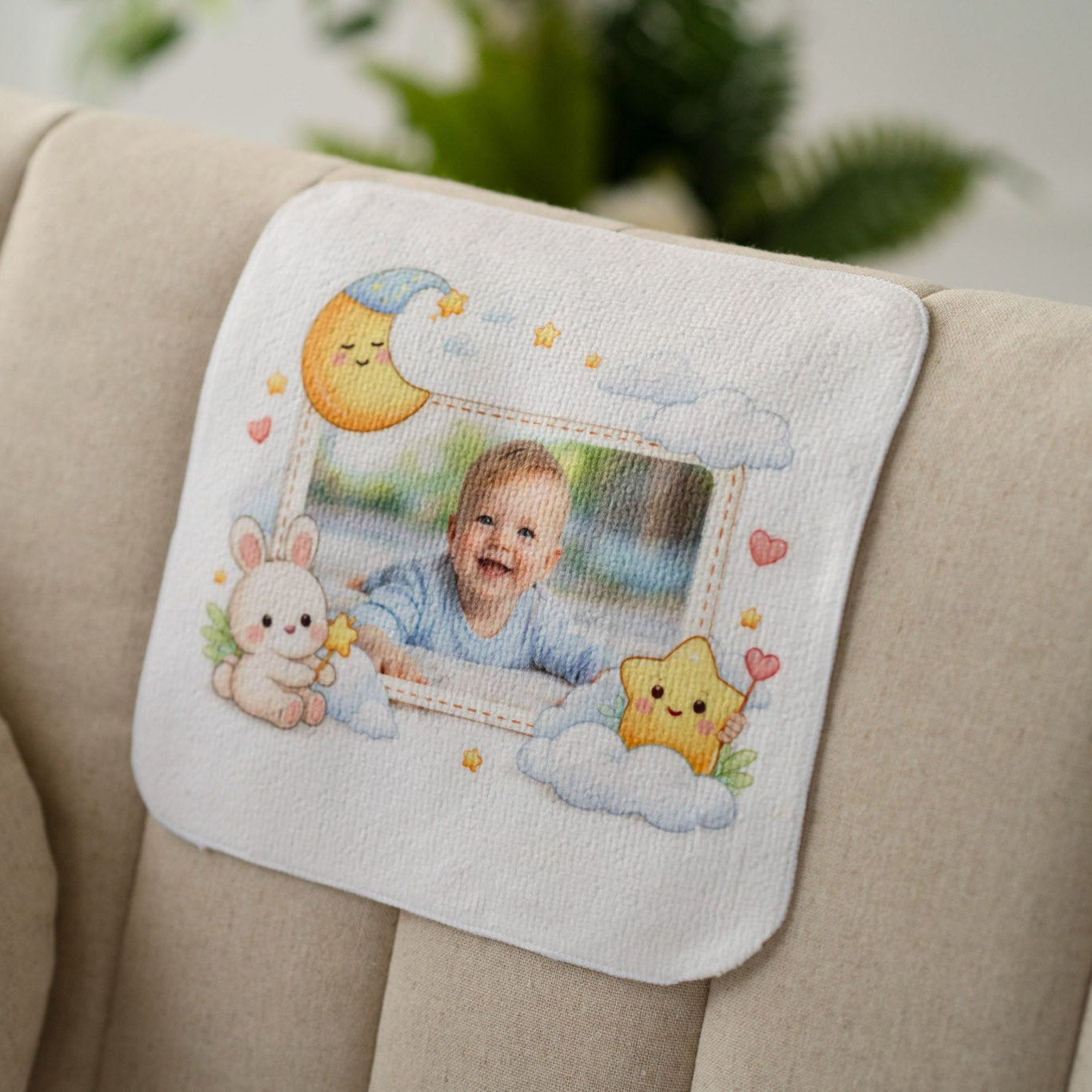 Персонализирана бебешка кърпа със снимка