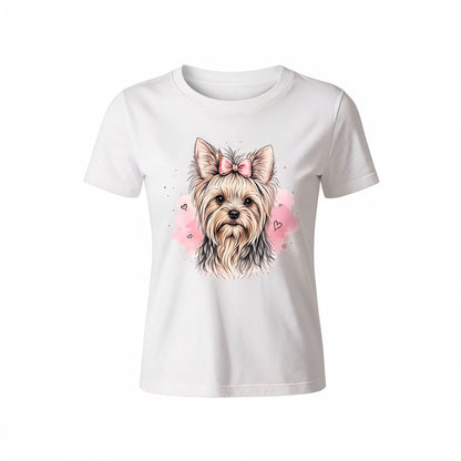 Yorkie Drawing - White Background